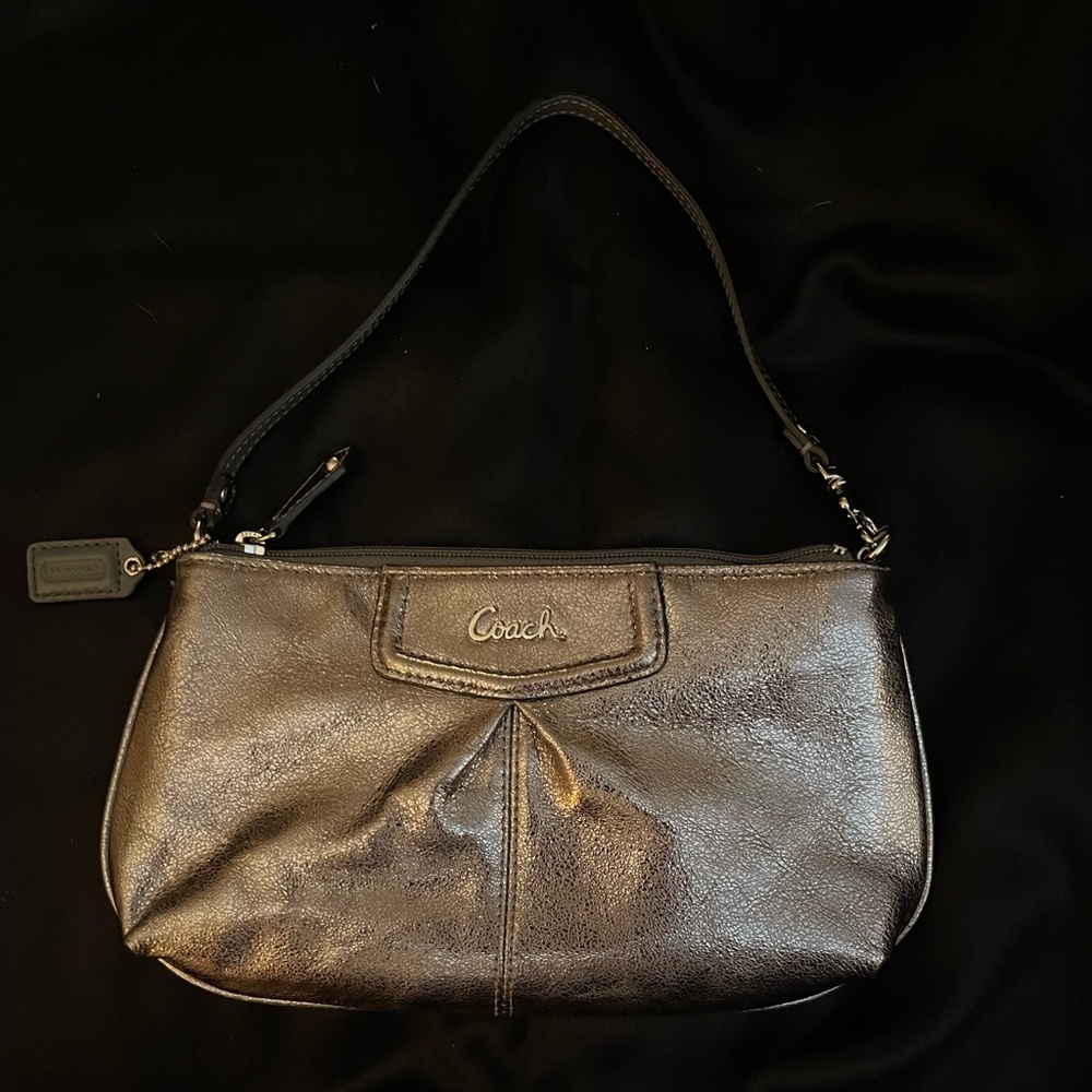 COACH 1941 Metallic Gold Leather Wristlet/Mini Bag